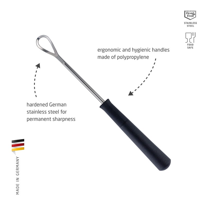 triangle Pepper Corer - Stainless Steel - Easily Removes Core, Seeds, Pith & Ribs of Peppers - Non-Slip Handle - Dishwasher Safe - Image 2